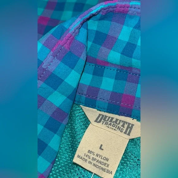 new duluth trading co duluthflex sidewinder size women’s large long sleeve shirt - Picture 7 of 10